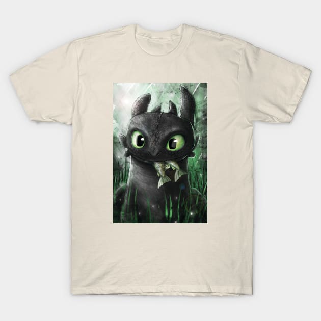 Toothless T-Shirt by RubyArt